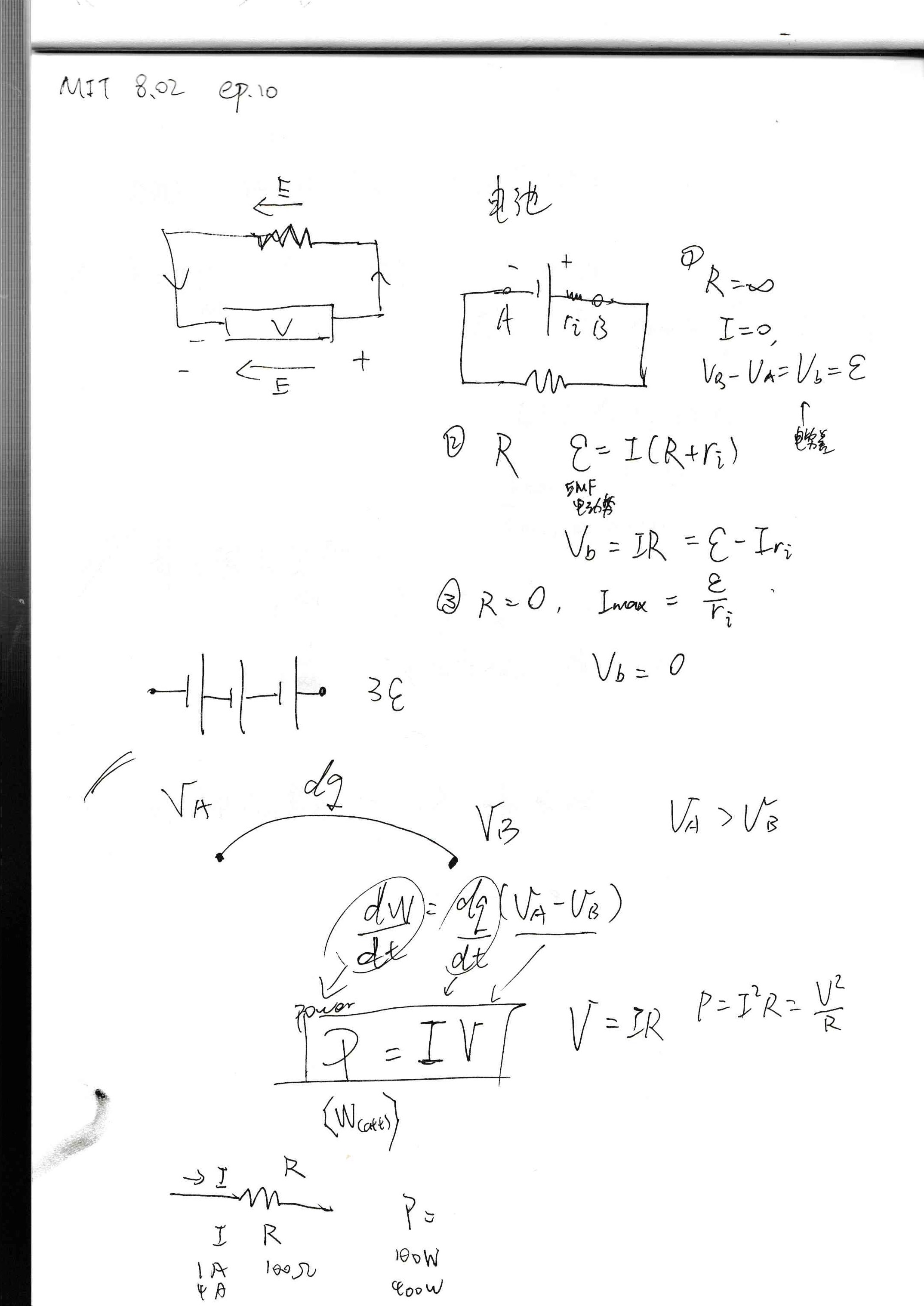 Notes for 8.02x MIT Physics II Electricity and Scale's Blog
